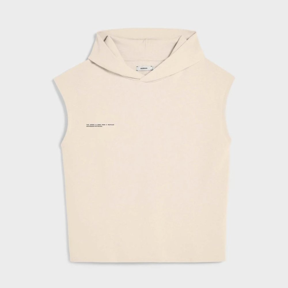 Pangaia Sleeveless Hoodie Sand S